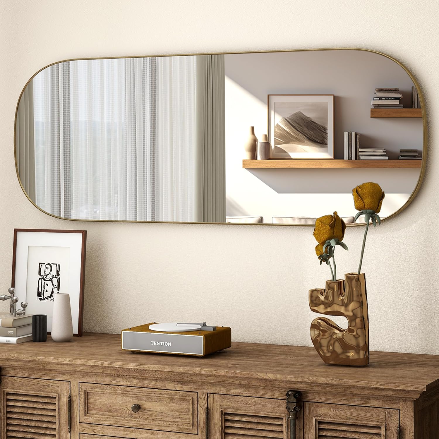 Espejo ovalado decorativo