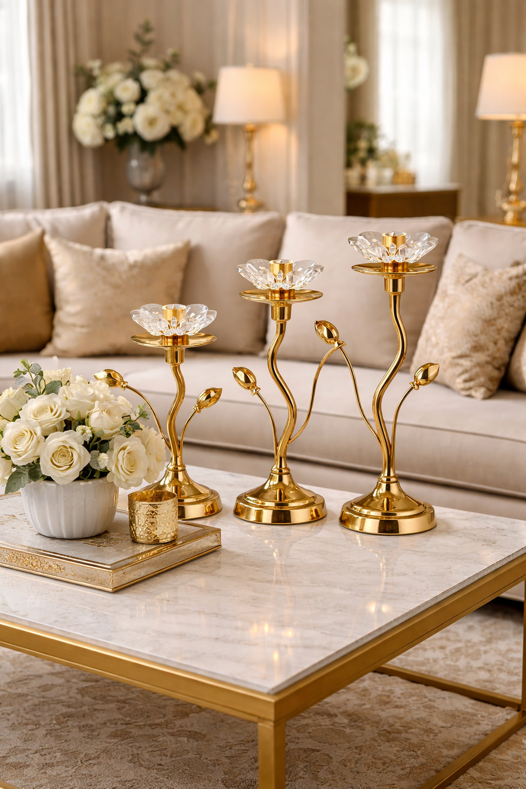Candeleros de Metal para Mesa – Decoración Elegante y Moderna