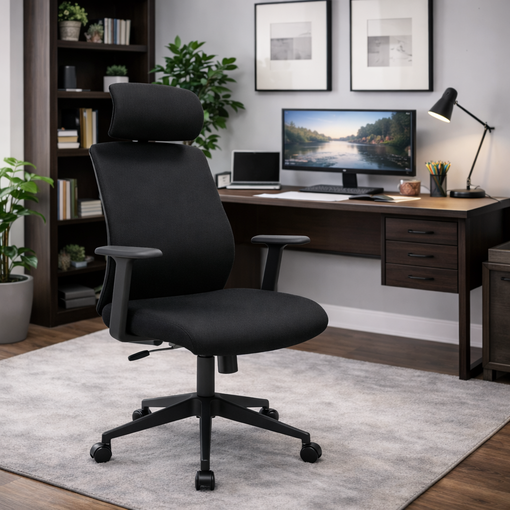 Silla de Oficina Respaldo Alto con Ruedas