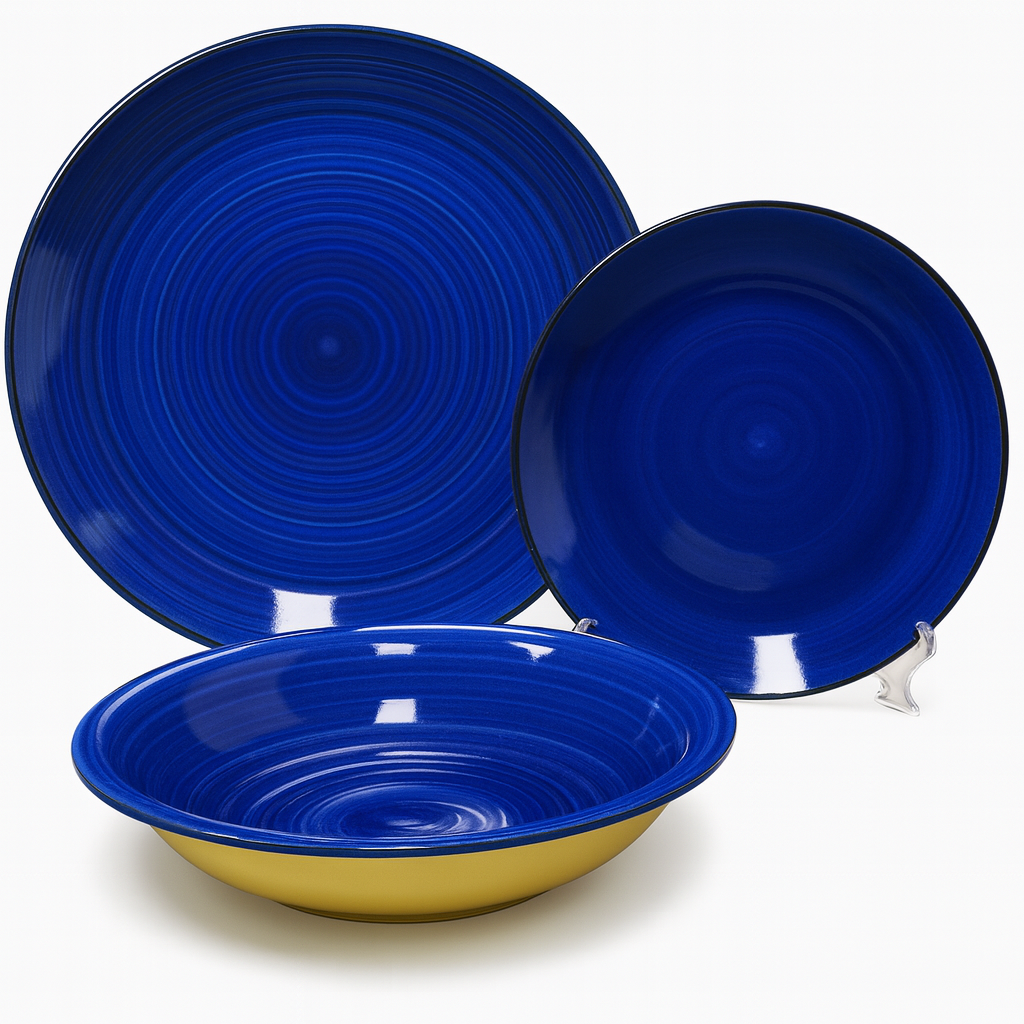 Set de plato y bowl de ceramica variedad