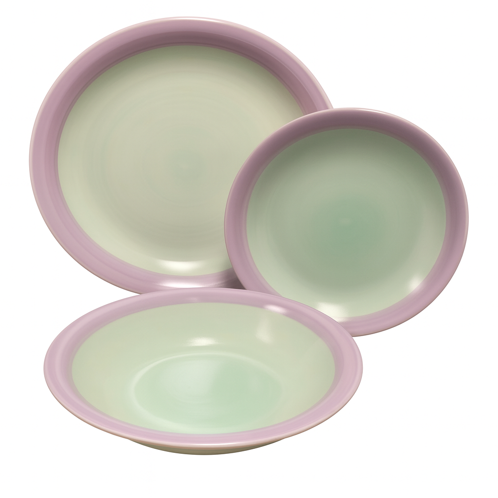 Set de plato y bowl de ceramica
