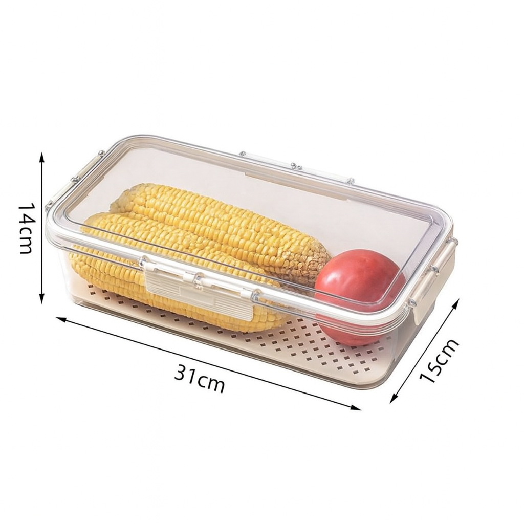 Caja para Conservar Alimentos – Plástico | 30.5 × 16 × 7.5 cm