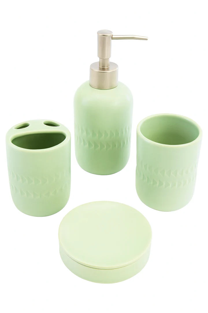 Set de Accesorios de Baño en Cerámica Texturizada
