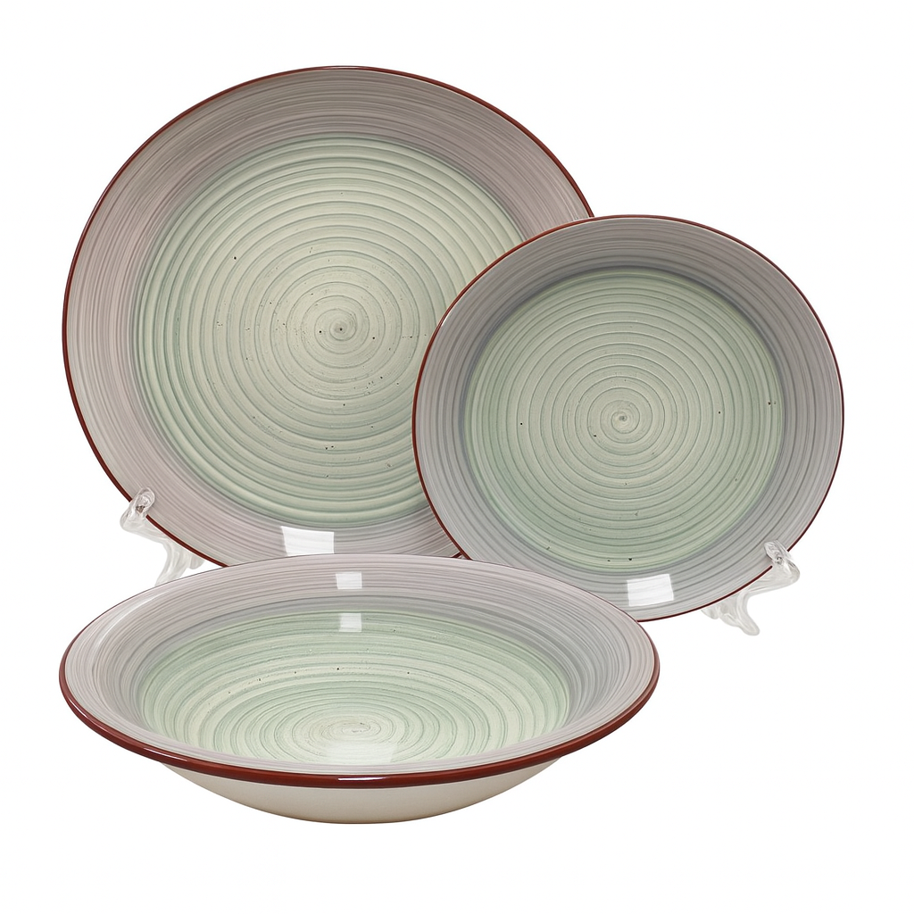 Set de plato y bowl de ceramica variedad
