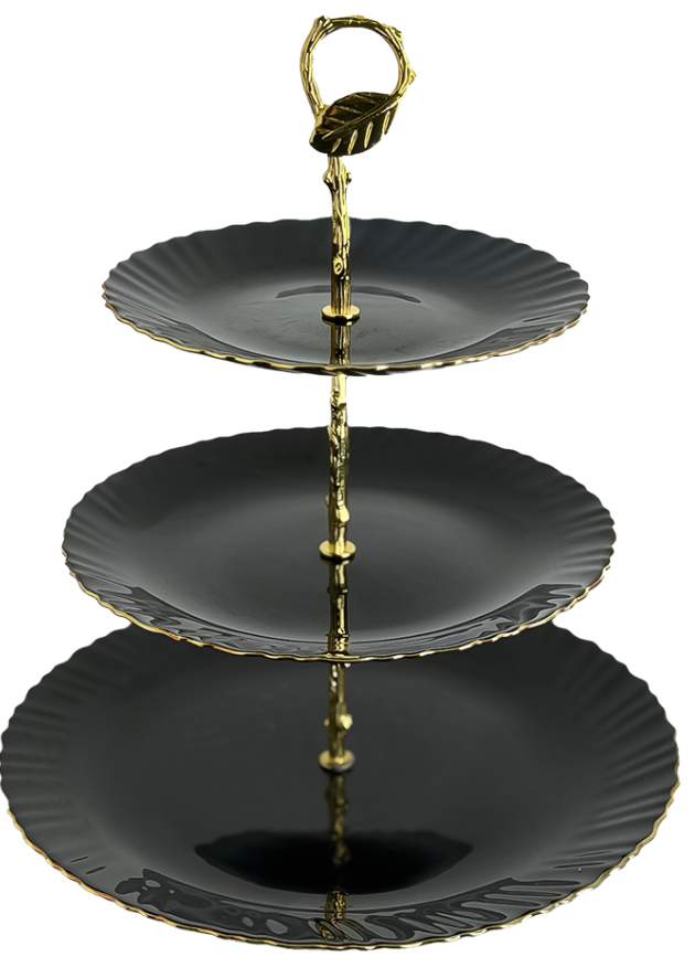 Plato Pastel Dorado y Blanco - 7.5", 9",