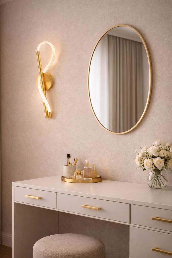 Aplique de Pared LED – Latón Natural