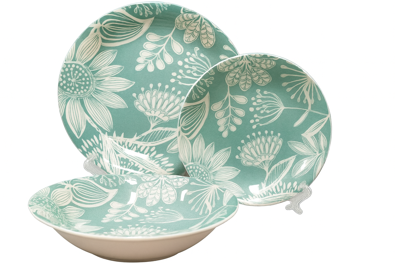 Set de plato y bowl de ceramica variedad
