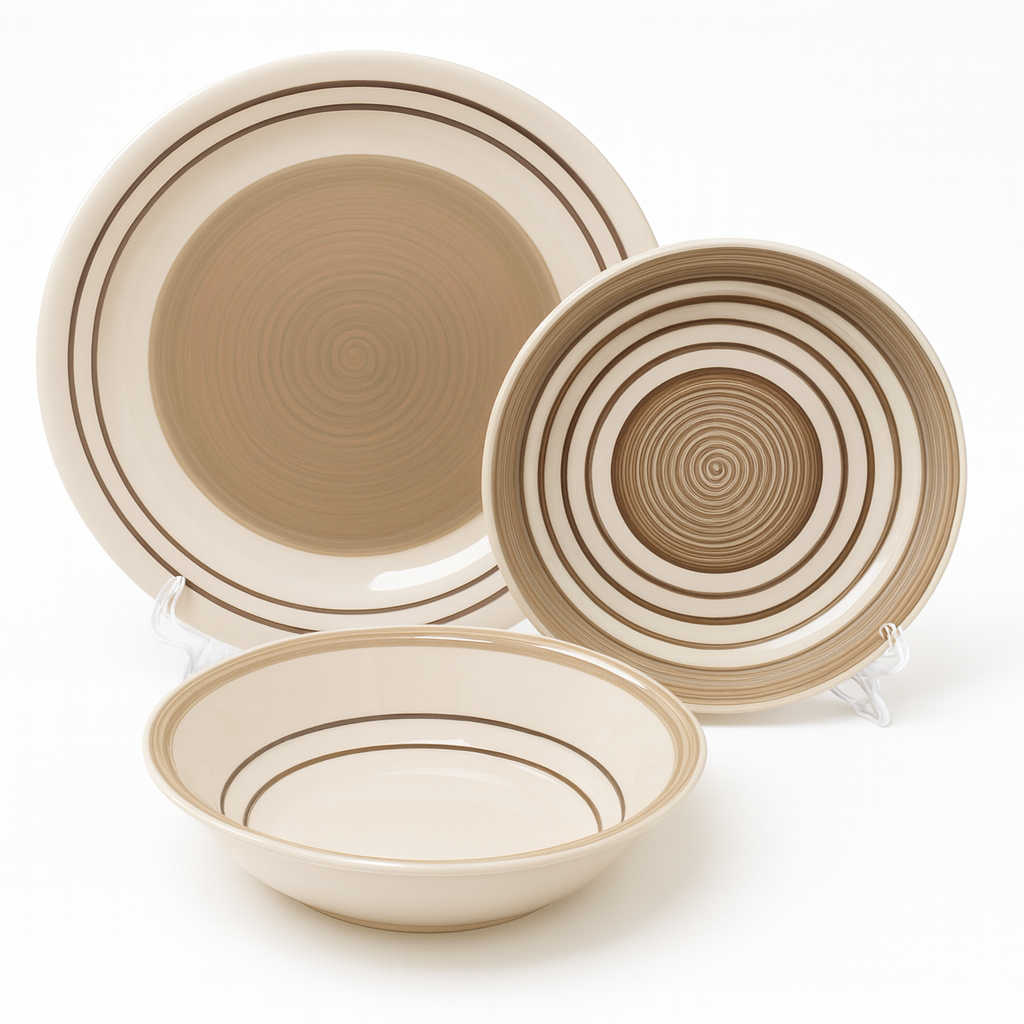 Set de plato y bowl de ceramica variedad