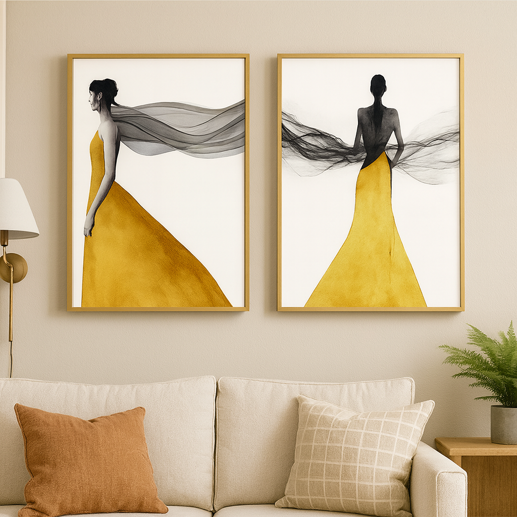 Cuadro decorativo para sala, tamaño 60×90 cm, elegante, moderno y de gran formato