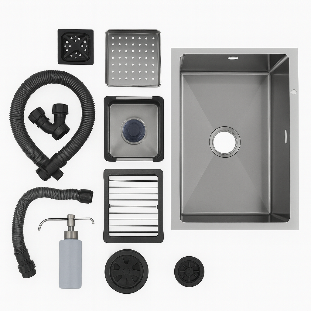 SET DE LAVATRASTOS  – ACERO INOXIDABLE DE SOBREPONER | Resistente, Moderno y de Alta Durabilidad