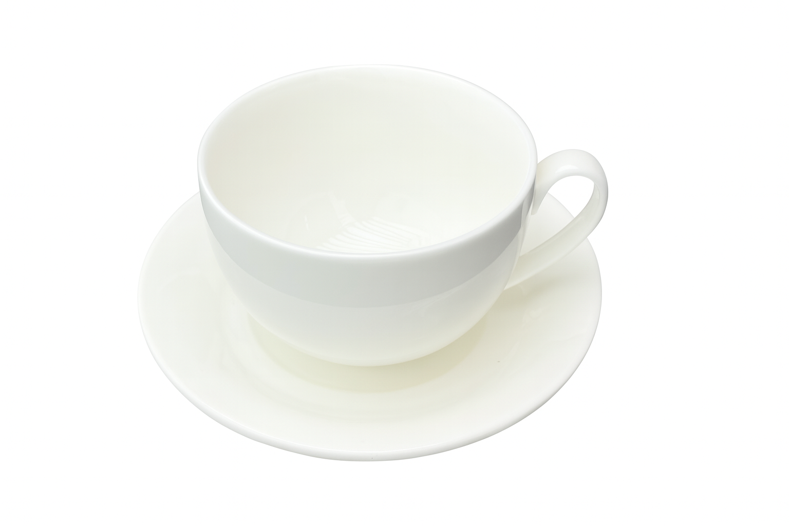 Set de taza y platillo de porcelana | 260 ml – 6 piezas