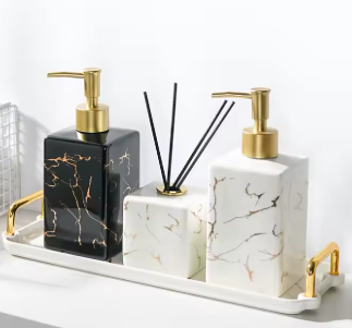 Dispensador de Jabón Líquido Marmolado Premium