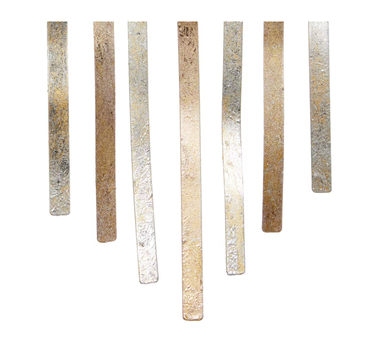 Espejo Decorativo Colgante Dorado con Detalles Colgantes
