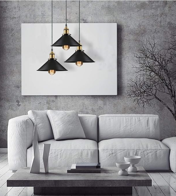 Lámpara LED Decorativa de Techo Colgante –(Negro + Blanco)