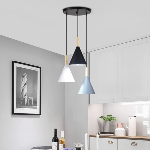 Lámpara colgante de 3 copas