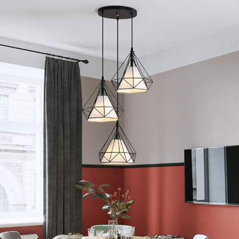 Lámpara colgante de 3 copas