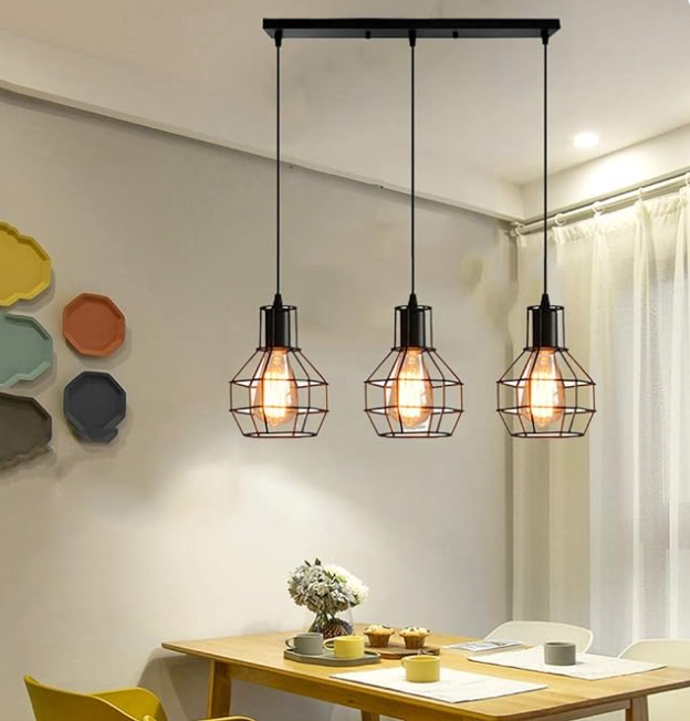 Lámpara Colgante de 3 Copas