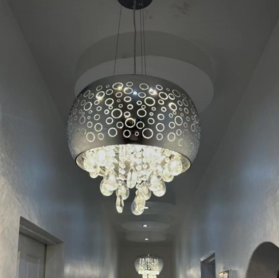 Lámpara Colgante LED de Cristal