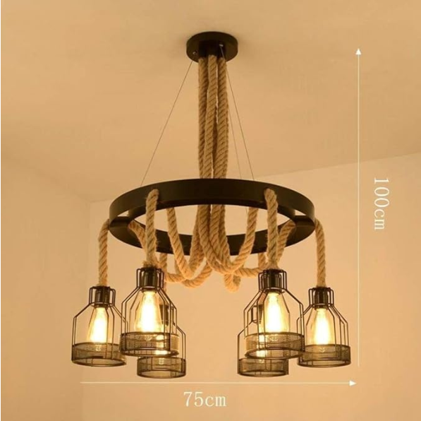 Lámpara Colgante de Soga