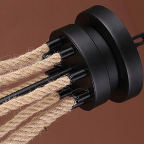 Lampara colgante de soga