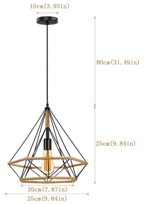 Lampara de techo colgante