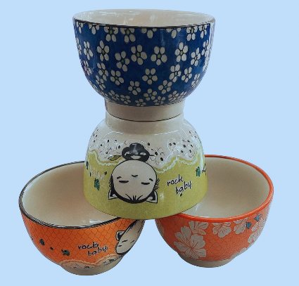 4.5" Tazon con estampado