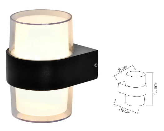 Lampara de pared led 10W