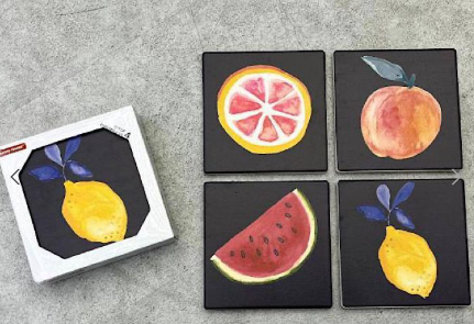 Juego de posavasos de porcelana | 12 piezas – 10 cm