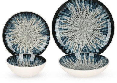 Set de platos ceramica de 24 piezas