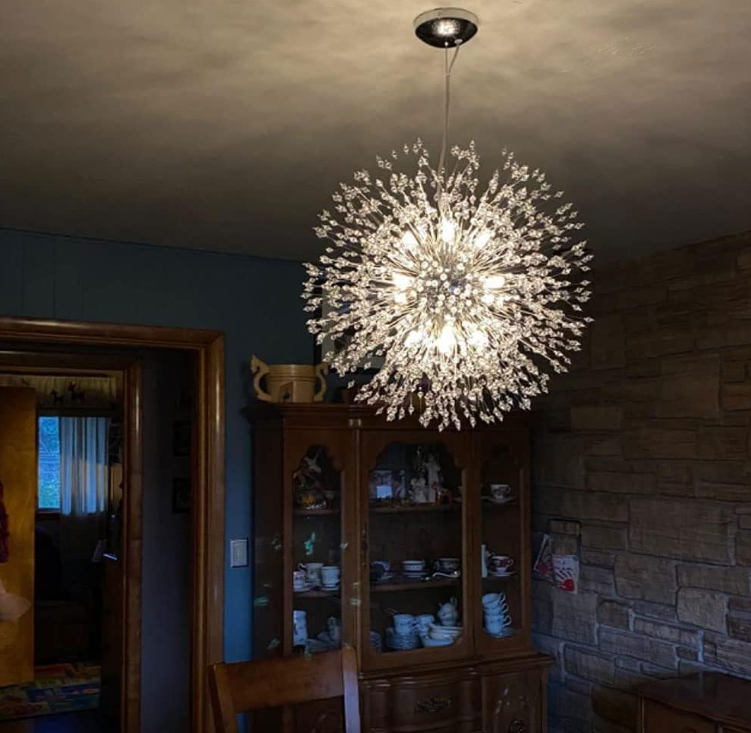 Lámpara colgante de cristal