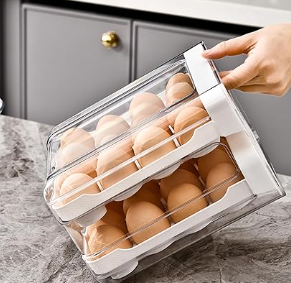 Caja de Plástico para Almacenamiento de Huevos (21×22.5×14.5 cm)
