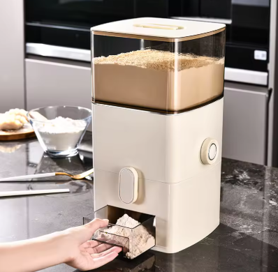 Cubo Dispensador de Plástico para Harina