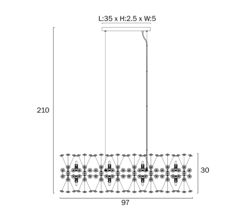 Lámpara de Cristal Colgante