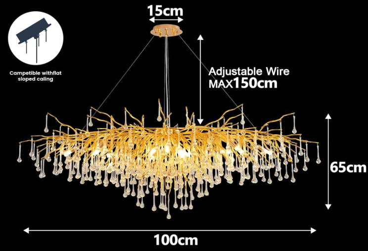 Lámpara Colgante de Cristal