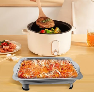 Bandeja de acero inoxidable con tapa combinada