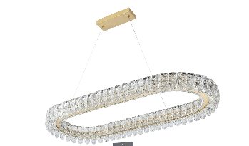 Lámpara colgante LED de cristal – Acero inoxidable con control remoto