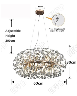 Lámpara Decorativa de Cristal