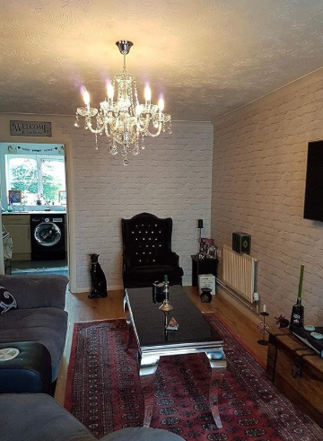 Lámpara colgante de cristal | E12 – Cromo electrochapado y transparente