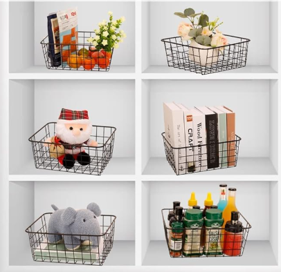 Cesta Organizadora de Metal– 30,5 × 15,5 × 35 cm | Estilo y organización