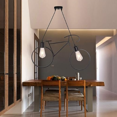 Lámpara Colgante Decorativa Estilo Bicicleta
