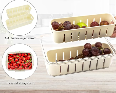 Recipiente Hermético – Plástico para Conservar Alimentos | 24 × 17 × 7 cm