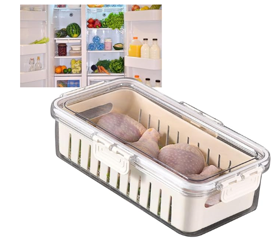 Caja para Conservar Alimentos – Plástico | 30,5 × 16 × 7,5 cm