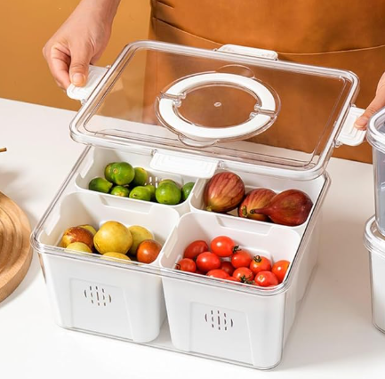 Recipiente Hermético– Plástico para Conservar Alimentos | 31 × 24 × 14.5 cm