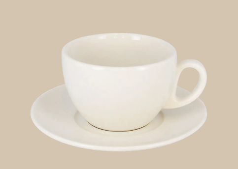 Set de taza y plato de cerámica | 9.5 × 5.9 cm (taza) / 15.8 cm (plato) – Modelo CRM-XYTC013