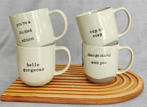 Juego de tazas de porcelana | 400 ml – 4 piezas