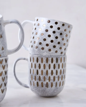 Juego de tazas de porcelana | 400 ml – 4 piezas