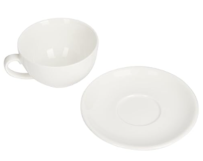 Juego de tazas y platillos de porcelana | 260 ml – 6 piezas