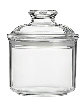 Frasco de vidrio, diseño transparente y funcional para almacenamiento o decoración