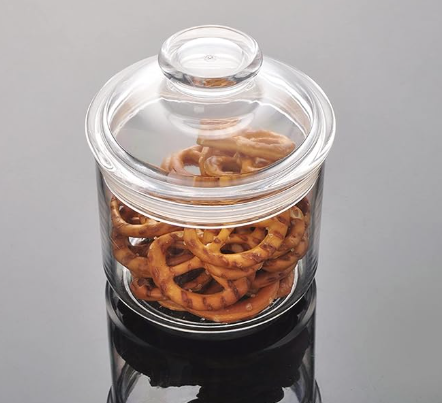 Frasco de vidrio, diseño transparente y funcional para almacenamiento o decoración