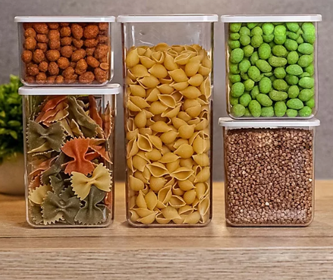 Caja plástica para almacenar comida